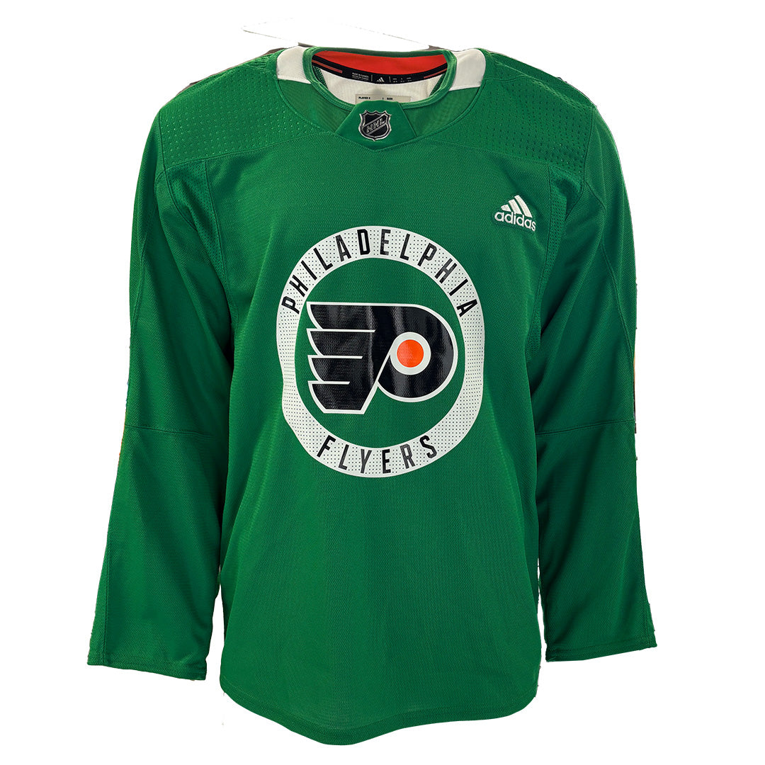 LNH - Nouveau maillot d'entraînement Adidas des Flyers de Philadelphie (vert)